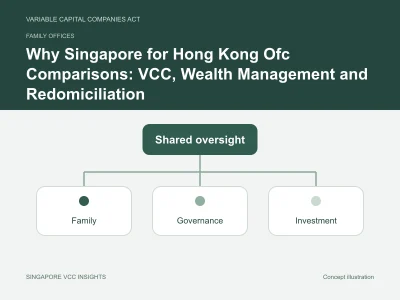 Family offices illustration for Why Singapore for Hong Kong Ofc Comparisons: VCC, Wealth Management and Redomiciliation