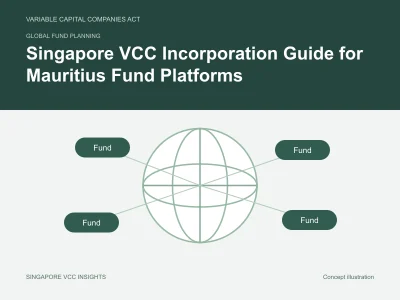 Global fund planning illustration for Singapore VCC Incorporation Guide for Mauritius Fund Platforms