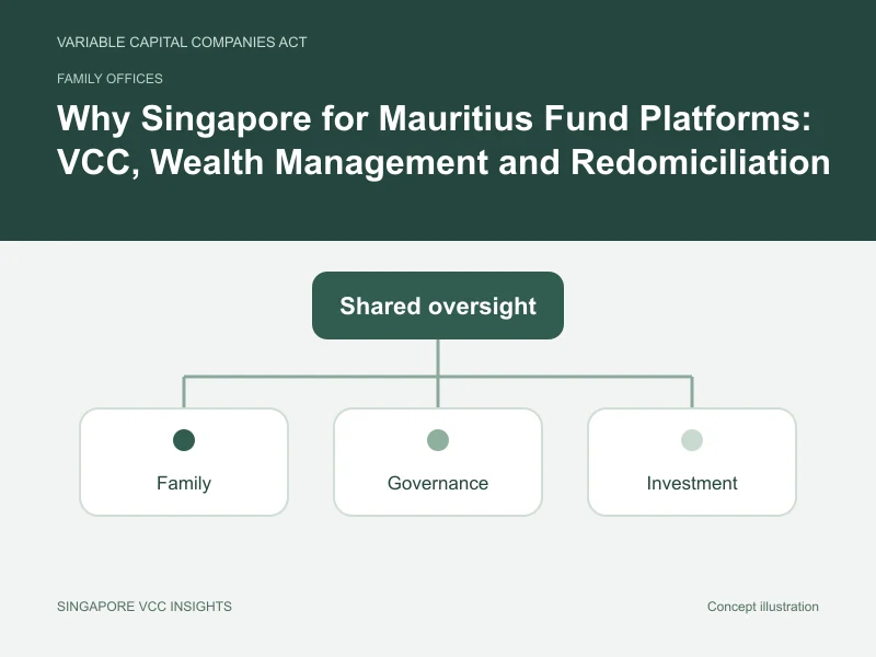 Family offices illustration for Why Singapore for Mauritius Fund Platforms: VCC, Wealth Management and Redomiciliation