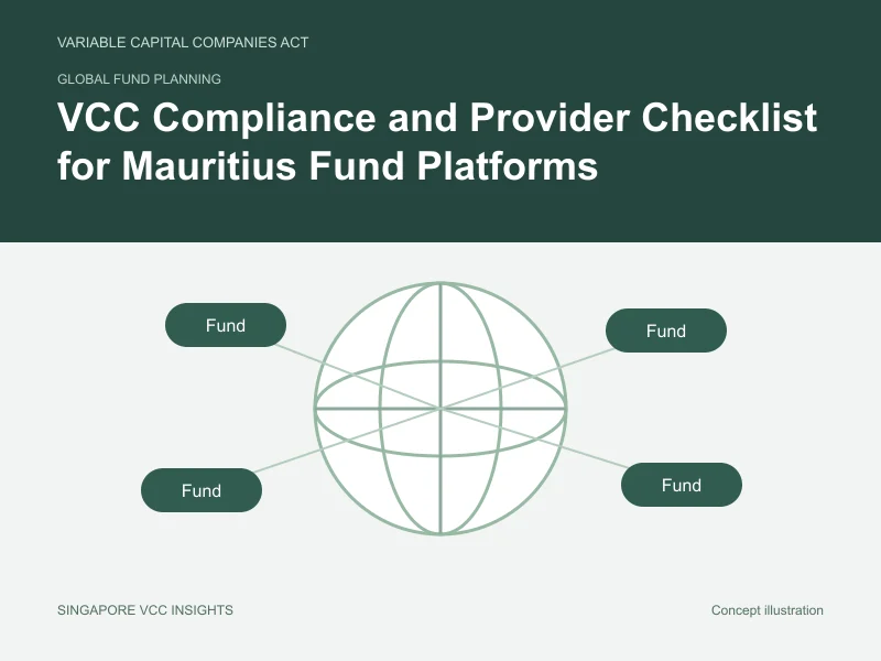 Global fund planning illustration for VCC Compliance and Provider Checklist for Mauritius Fund Platforms