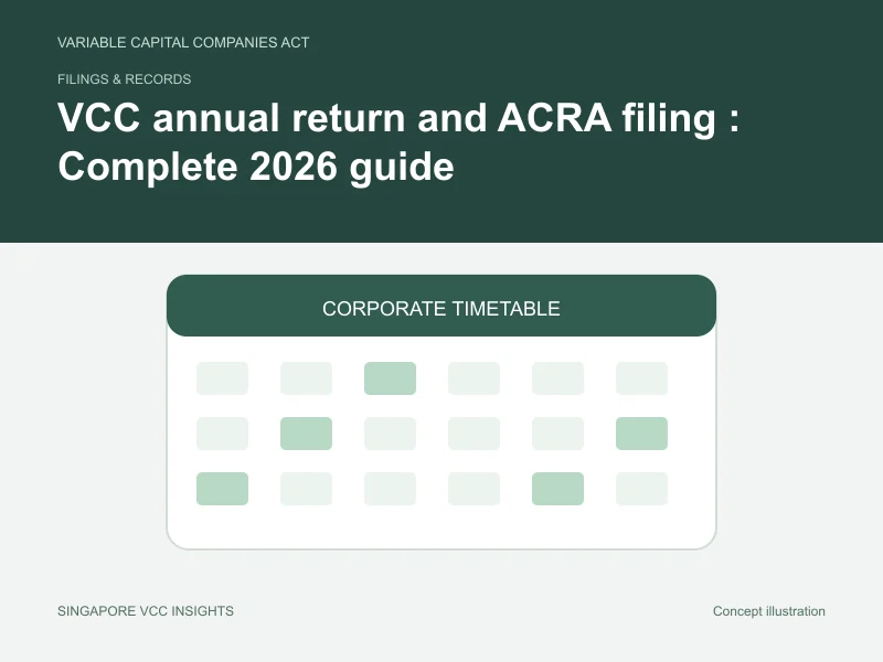 Filings & records illustration for VCC annual return and ACRA filing