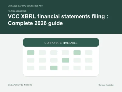Filings & records illustration for VCC XBRL financial statements filing