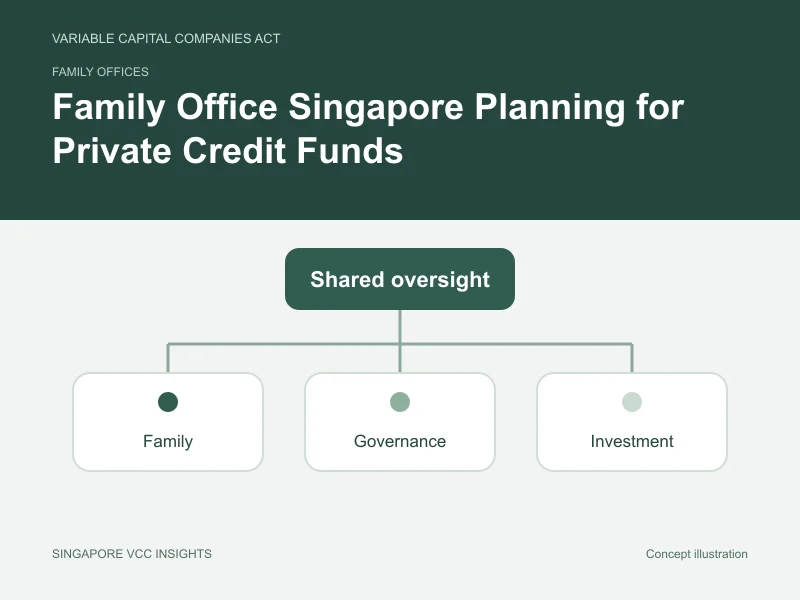 Family offices illustration for Family Office Singapore Planning for Private Credit Funds