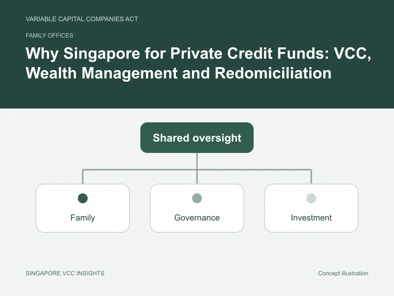 Family offices illustration for Why Singapore for Private Credit Funds: VCC, Wealth Management and Redomiciliation