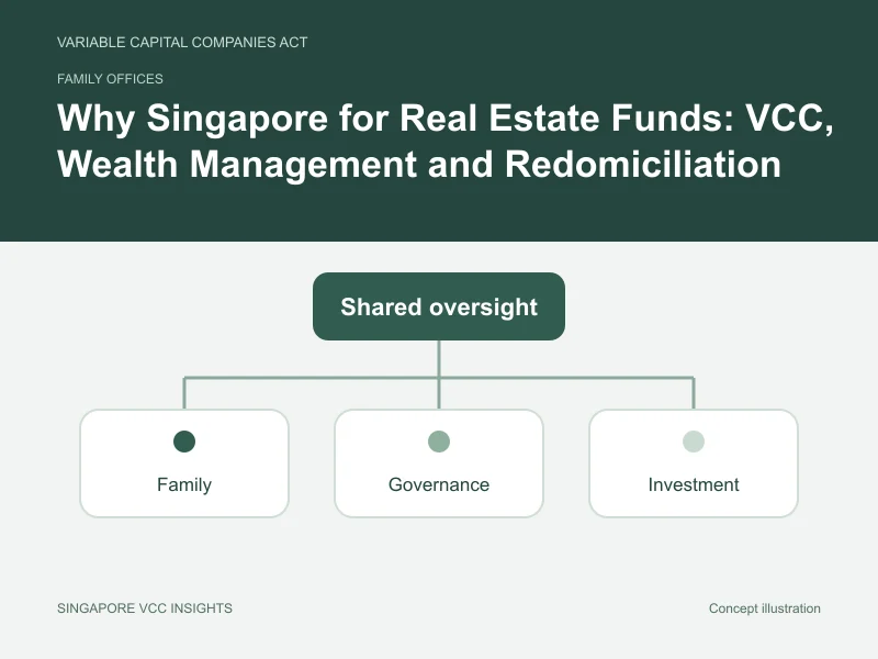 Family offices illustration for Why Singapore for Real Estate Funds: VCC, Wealth Management and Redomiciliation