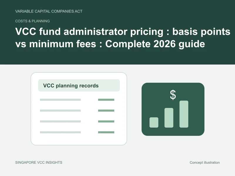 Costs & planning illustration for VCC fund administrator pricing : basis points vs minimum fees