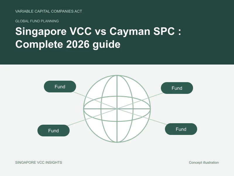 Global fund planning illustration for Singapore VCC vs Cayman SPC