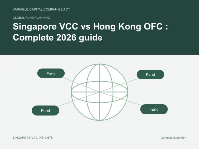Global fund planning illustration for Singapore VCC vs Hong Kong OFC