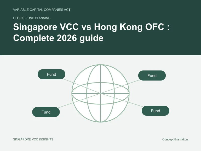 Global fund planning illustration for Singapore VCC vs Hong Kong OFC