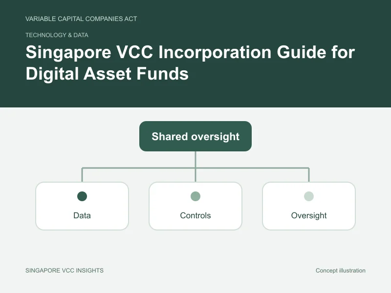 Technology & data illustration for Singapore VCC Incorporation Guide for Digital Asset Funds