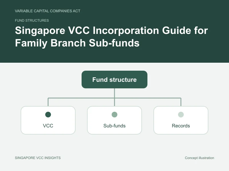 Fund structures illustration for Singapore VCC Incorporation Guide for Family Branch Sub-funds