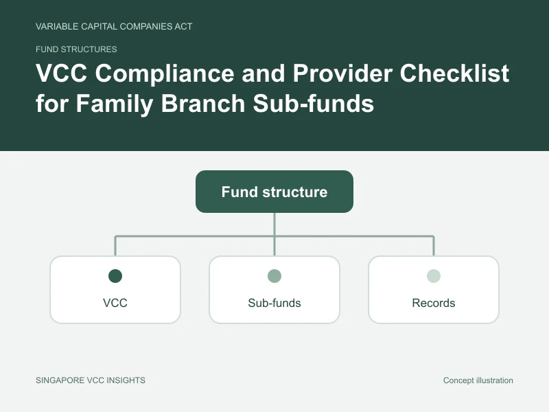 Fund structures illustration for VCC Compliance and Provider Checklist for Family Branch Sub-funds