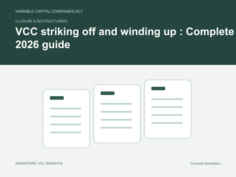 Closure & restructuring illustration for VCC striking off and winding up