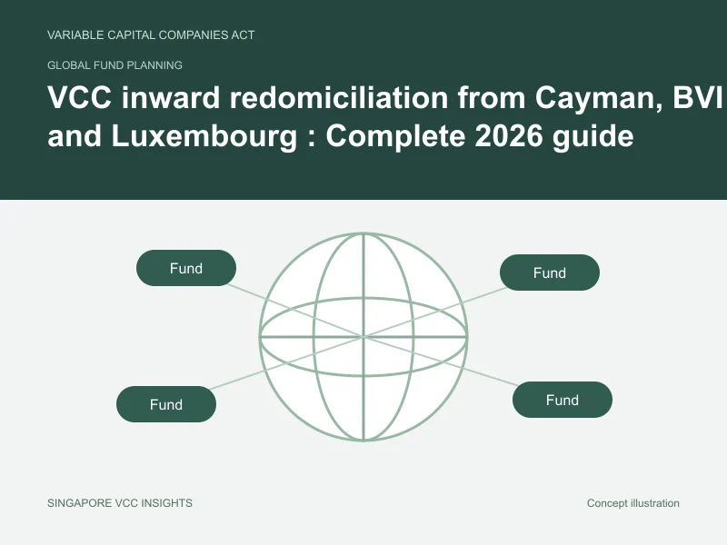 Global fund planning illustration for VCC inward redomiciliation from Cayman, BVI and Luxembourg