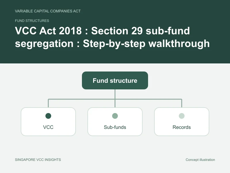 Fund structures illustration for VCC Act 2018 : Section 29 sub-fund segregation