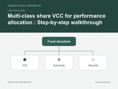 Fund structures illustration for Multi-class share VCC for performance allocation