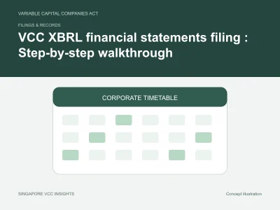 Filings & records illustration for VCC XBRL financial statements filing