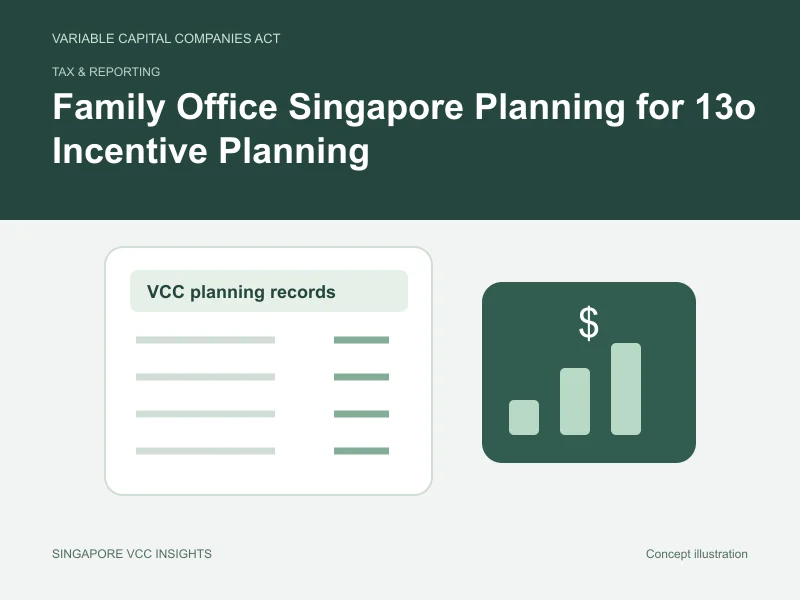 Tax & reporting illustration for Family Office Singapore Planning for 13o Incentive Planning