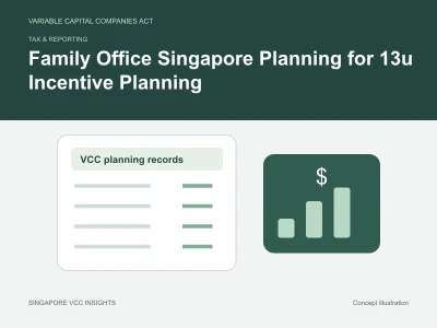 Tax & reporting illustration for Family Office Singapore Planning for 13u Incentive Planning