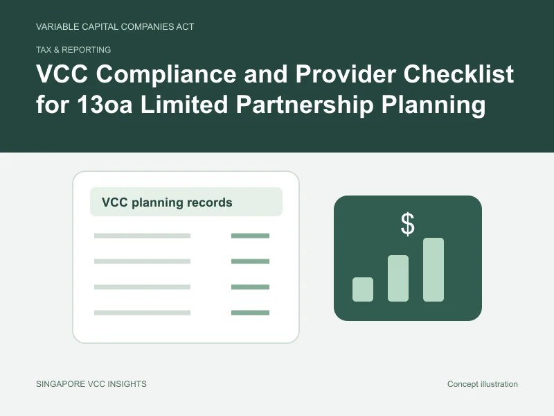 Tax & reporting illustration for VCC Compliance and Provider Checklist for 13oa Limited Partnership Planning
