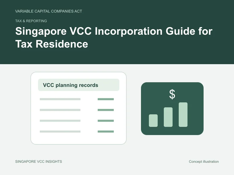 Tax & reporting illustration for Singapore VCC Incorporation Guide for Tax Residence