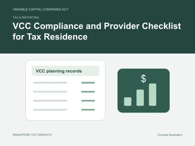 Tax & reporting illustration for VCC Compliance and Provider Checklist for Tax Residence