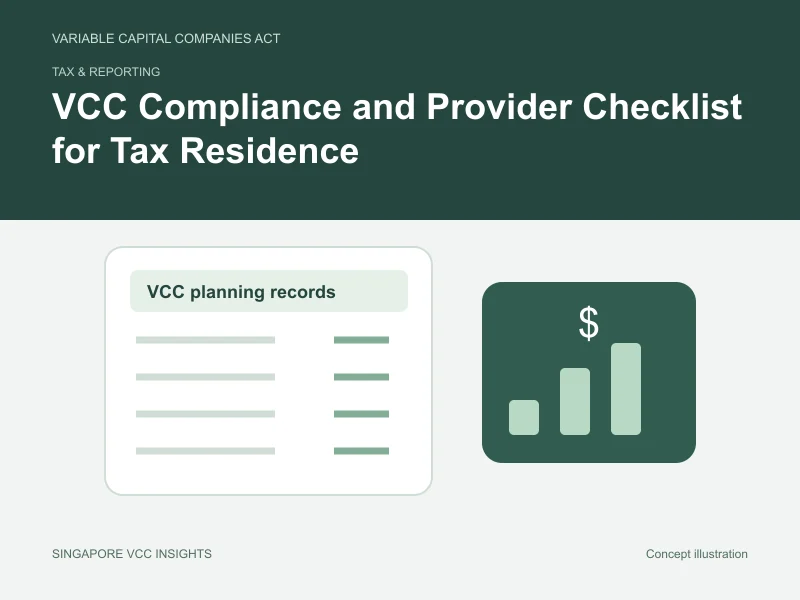 Tax & reporting illustration for VCC Compliance and Provider Checklist for Tax Residence