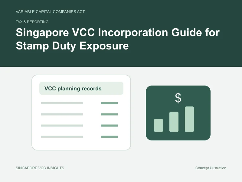 Tax & reporting illustration for Singapore VCC Incorporation Guide for Stamp Duty Exposure