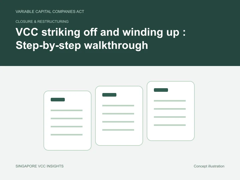 Closure & restructuring illustration for VCC striking off and winding up