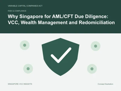 Risk & compliance illustration for Why Singapore for AML/CFT Due Diligence: VCC, Wealth Management and Redomiciliation