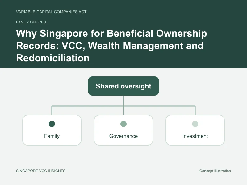 Family offices illustration for Why Singapore for Beneficial Ownership Records: VCC, Wealth Management and Redomiciliation