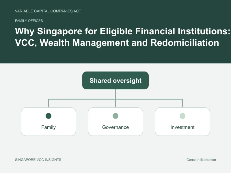 Family offices illustration for Why Singapore for Eligible Financial Institutions: VCC, Wealth Management and Redomiciliation