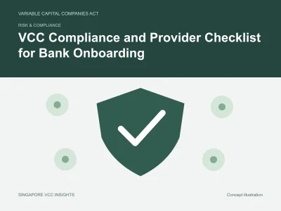 Risk & compliance illustration for VCC Compliance and Provider Checklist for Bank Onboarding