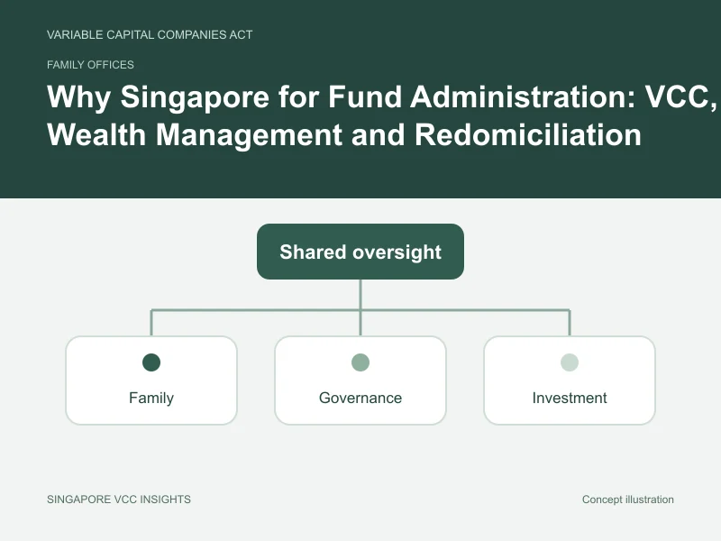 Family offices illustration for Why Singapore for Fund Administration: VCC, Wealth Management and Redomiciliation