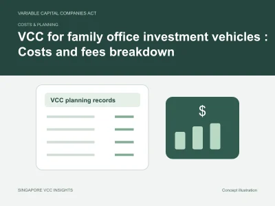 Costs & planning illustration for VCC for family office investment vehicles