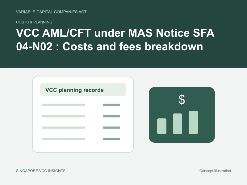 Costs & planning illustration for VCC AML/CFT under MAS Notice SFA 04-N02