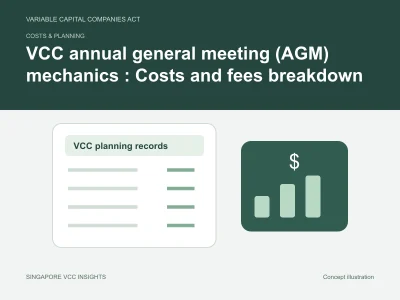 Costs & planning illustration for VCC annual general meeting (AGM) mechanics