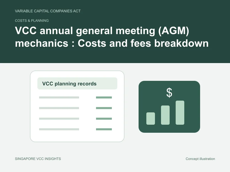 Costs & planning illustration for VCC annual general meeting (AGM) mechanics