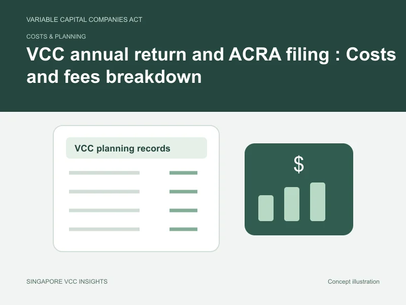 Costs & planning illustration for VCC annual return and ACRA filing