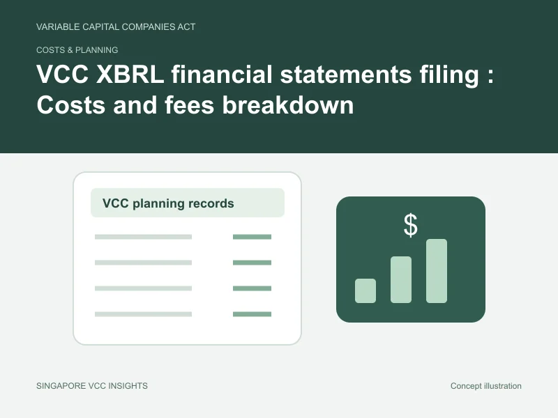 Costs & planning illustration for VCC XBRL financial statements filing