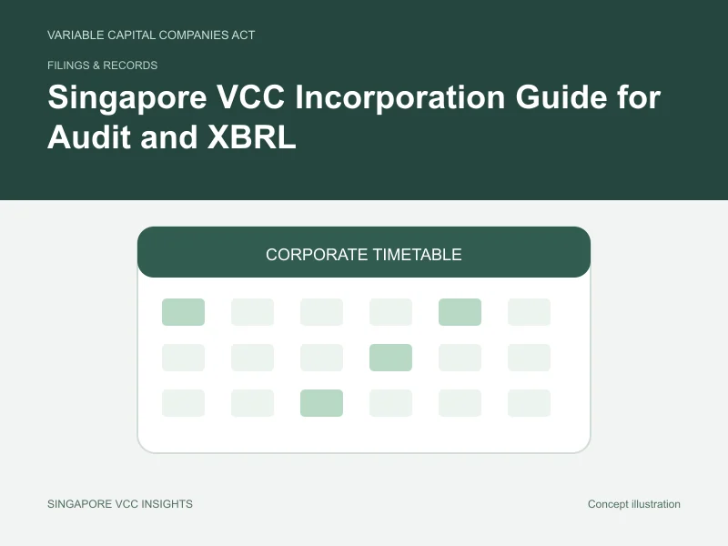 Filings & records illustration for Singapore VCC Incorporation Guide for Audit and XBRL
