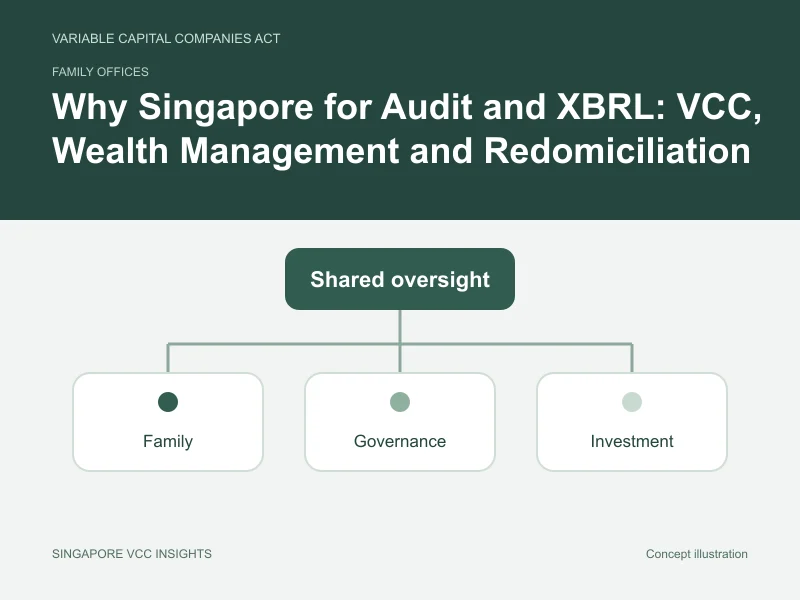 Family offices illustration for Why Singapore for Audit and XBRL: VCC, Wealth Management and Redomiciliation