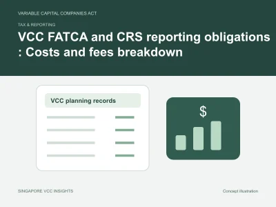 Tax & reporting illustration for VCC FATCA and CRS reporting obligations