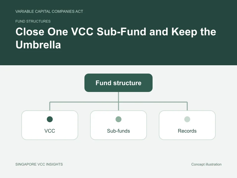 Fund structures illustration for Close One VCC Sub-Fund and Keep the Umbrella