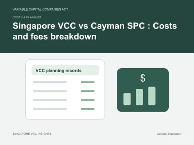 Costs & planning illustration for Singapore VCC vs Cayman SPC