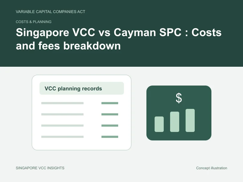 Costs & planning illustration for Singapore VCC vs Cayman SPC