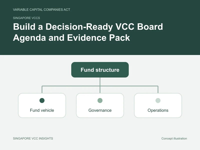 Singapore VCCs illustration for Build a Decision-Ready VCC Board Agenda and Evidence Pack