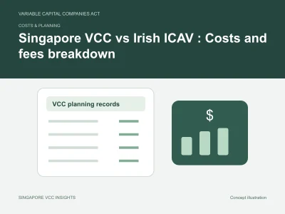 Costs & planning illustration for Singapore VCC vs Irish ICAV