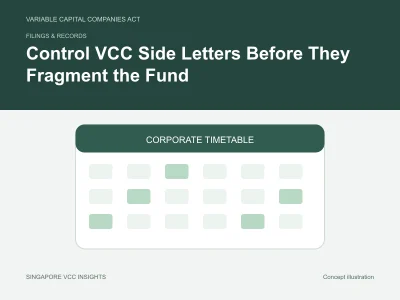 Filings & records illustration for Control VCC Side Letters Before They Fragment the Fund