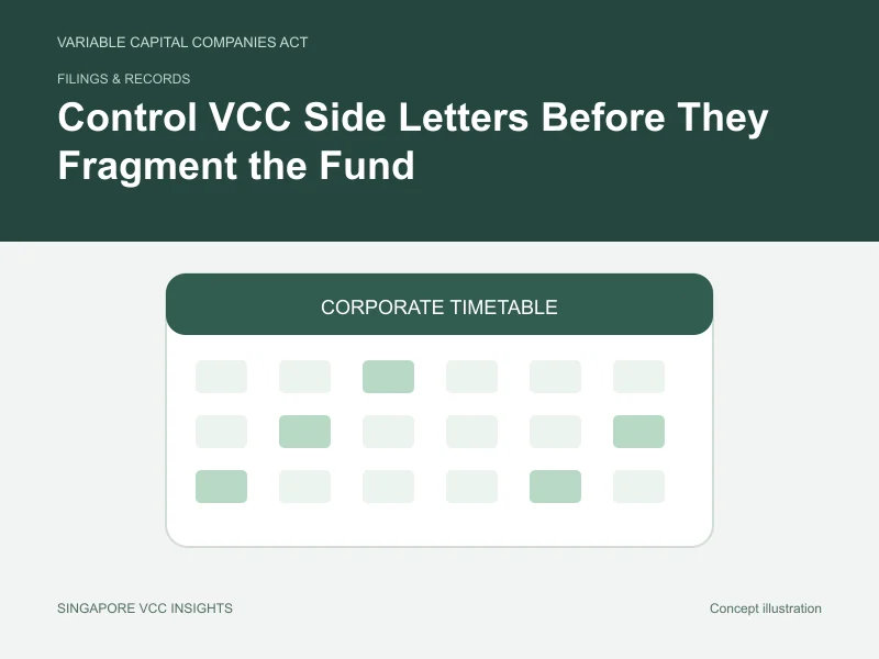 Filings & records illustration for Control VCC Side Letters Before They Fragment the Fund